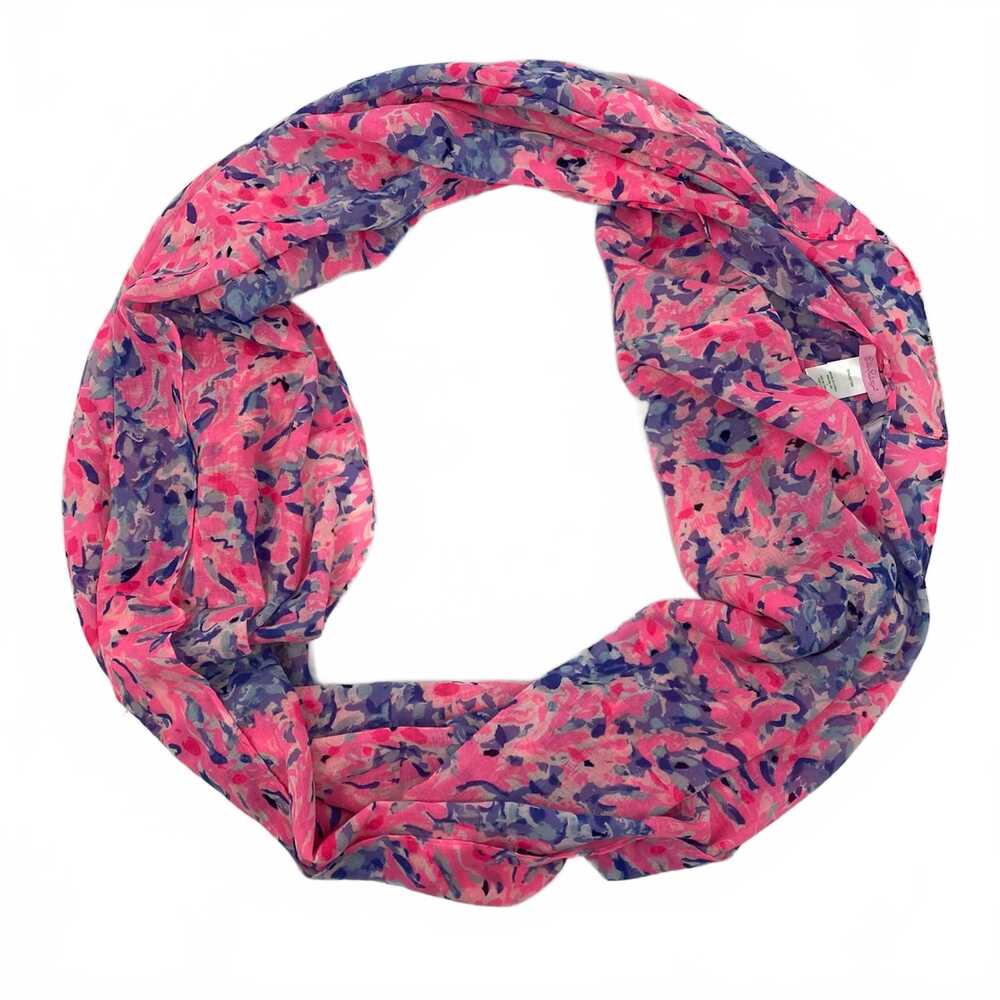Lilly Pulitzer Pink Blue Circle Scarf